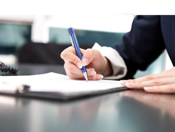 signature of the document