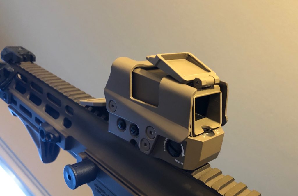 ROMEO8T CQS Reflex Red Dot Optic with side controls on an XCR-L