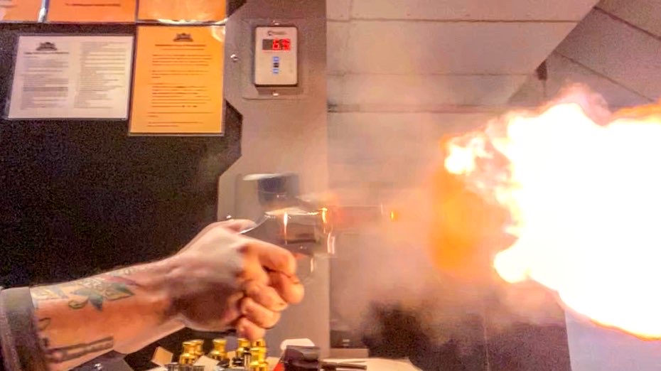 revolver muzzle blast