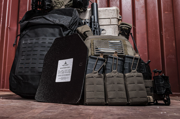 Body Armor and other equipment stacked together