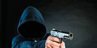 Home invasion gun pointed