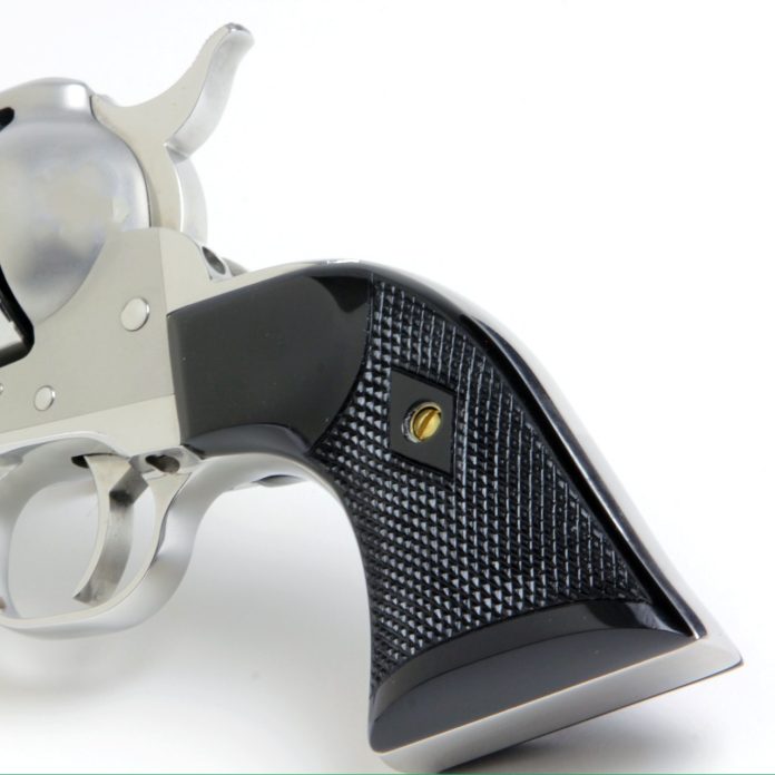 ruger-bisley-black-polymer-gunfighter-grips-checkered eagle grips