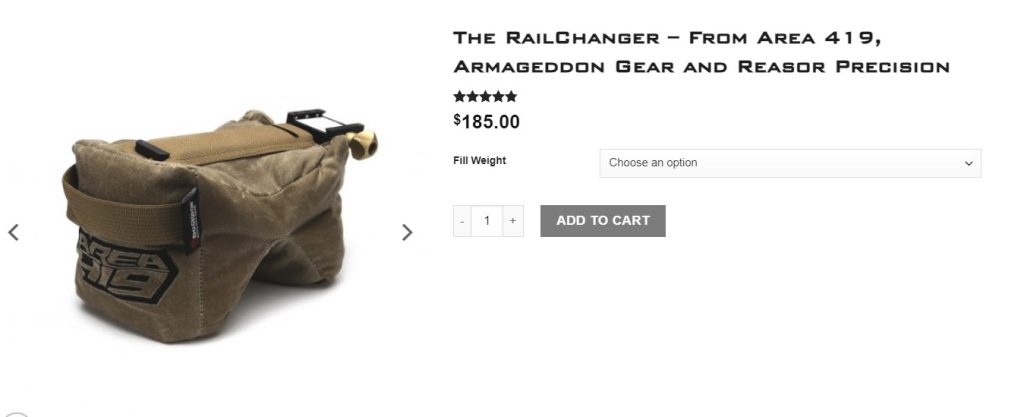 area 419 rail mounted bag