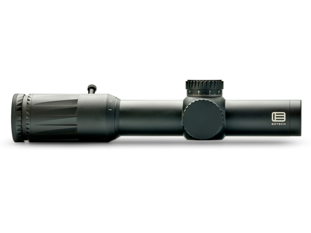 EOTech's Vudu 1x-10x functions like a traditional riflescope at range, but close up, it's illuminated reticle set at one power functions exactly like a red dot. But most impressively, it's has an innovative reticle inside a reticle system that allows for dual reticles, depending on the magnification chosen. 