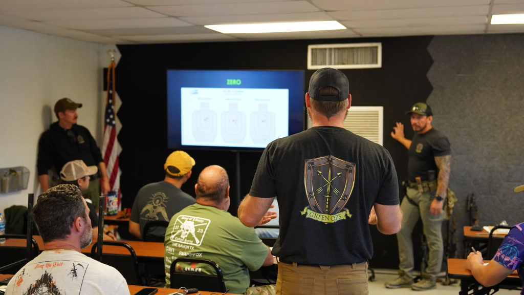 Classroom portion of LPVO carbine course